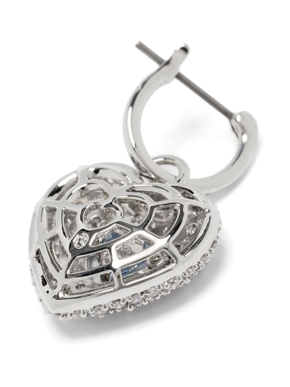 Shop Swarovski Hyperbola Heart Earrings In Silber