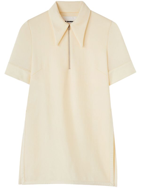 Jil Sander Off-White Spread Collar Shirt