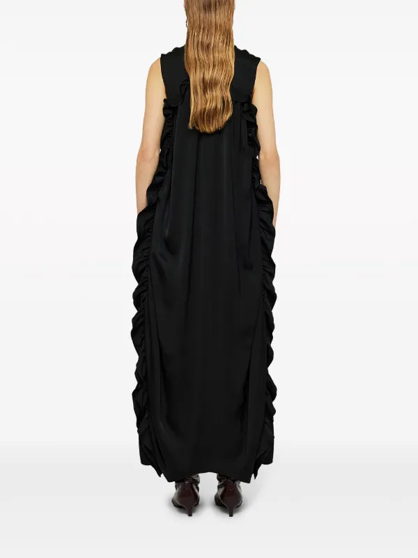 【関税&送料込】Jil Sander Long Dress With Ruffles Jil Sander Women's Long Dress With Ruffles | ShopSimon