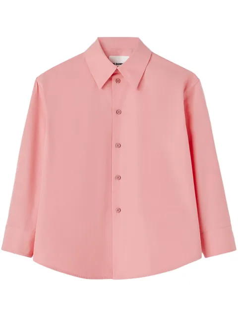 Jil Sander straight-point collar cotton shirt 