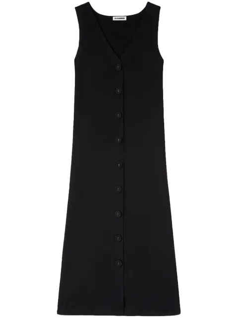 Jil Sander V-neck knitted midi dress