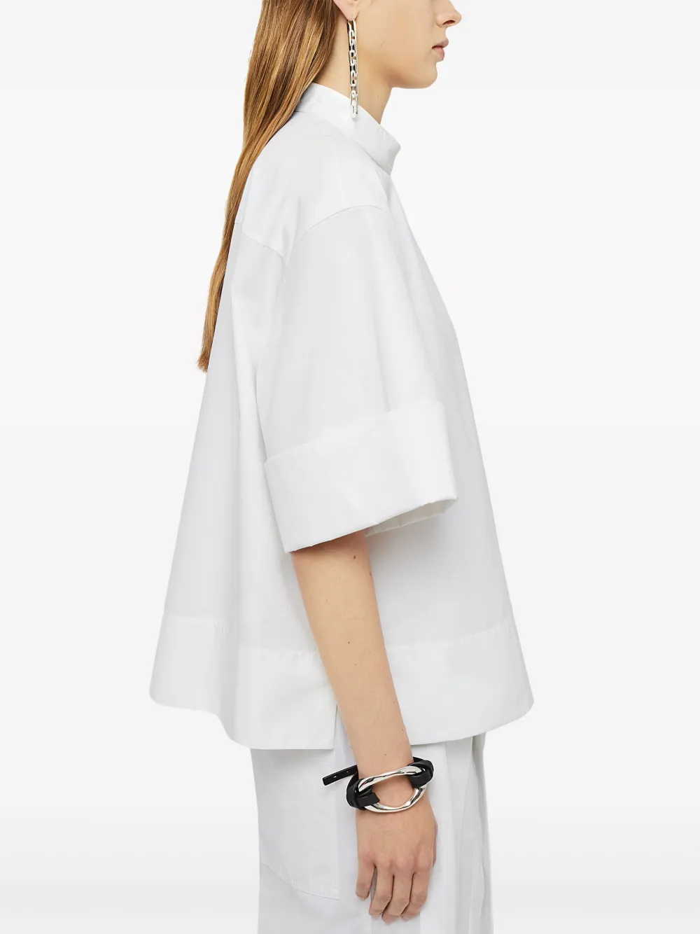 Jil Sander コットンポプリン シャツ | ホワイト | FARFETCH JP