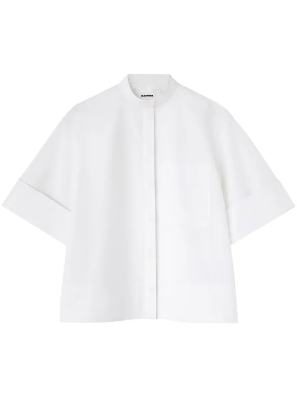 Jil Sander コットンポプリン シャツ | ホワイト | FARFETCH JP