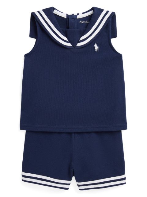 Ralph Lauren Kids jersey-knit sleeveless top and shorts set