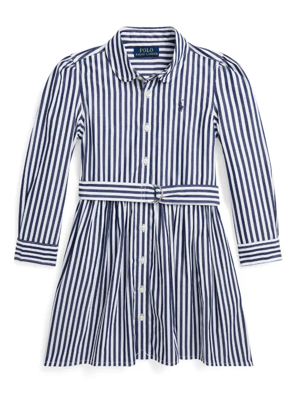 Ralph lauren striped cotton shirtdress hotsell