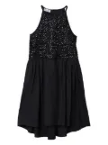 Brunello Cucinelli Kids sequin-embellished poplin dress - Black