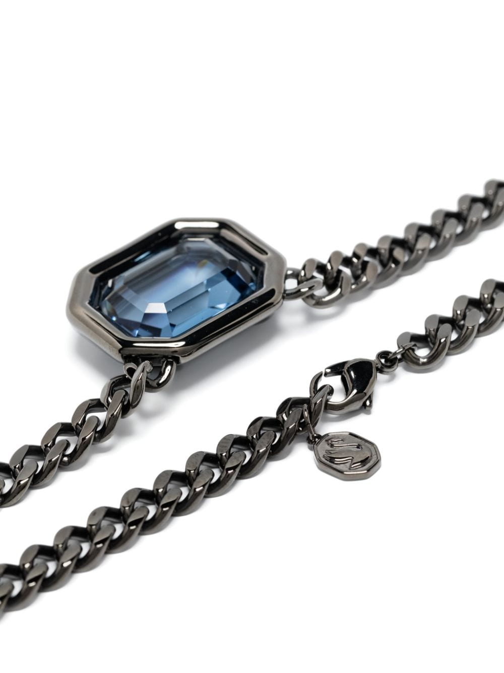 Shop Swarovski Millenia Cuban-chain Necklace In Silver