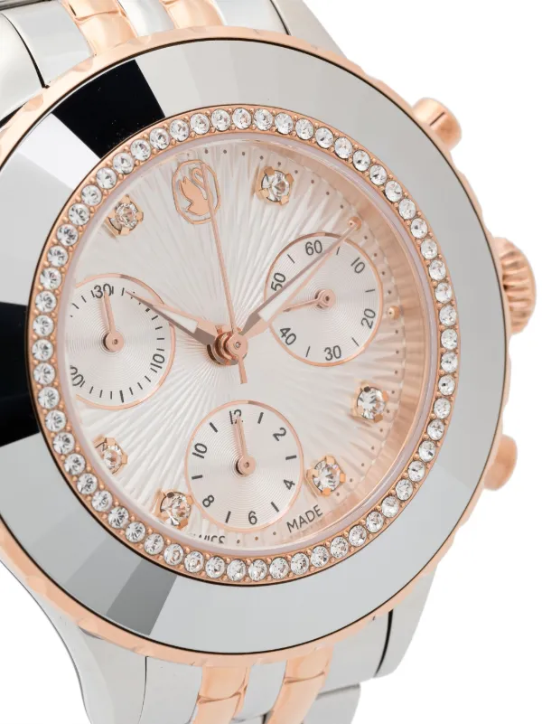 Swarovski Octea Lux Chrono 37mm 腕時計 | シルバートーン | FARFETCH JP