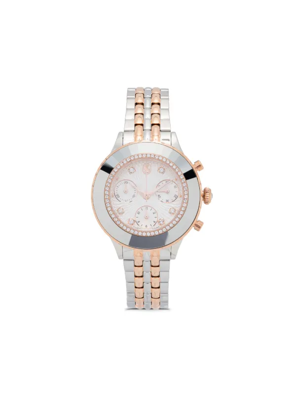 Swarovski Octea Lux Chrono 37mm 腕時計 | シルバートーン | FARFETCH JP