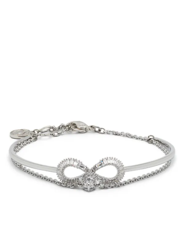 Swarovski Hyperbola zirconium-embellished Bangle Silver