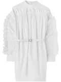 Jil Sander ruffled-detail cotton minidress - White