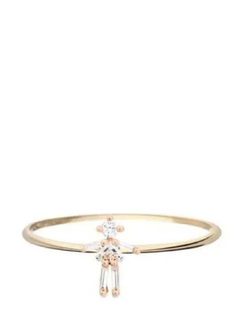 Little Ones Paris anillo Girl en oro rosa de 18kt con diamante