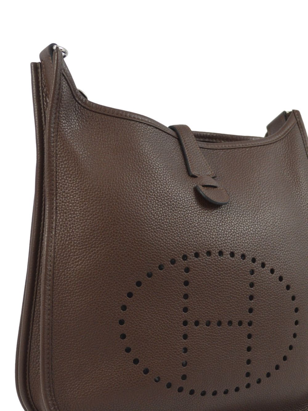 Pre-owned Hermes 2008  Evelyne 3 Pm Shoulder Bag In Brown