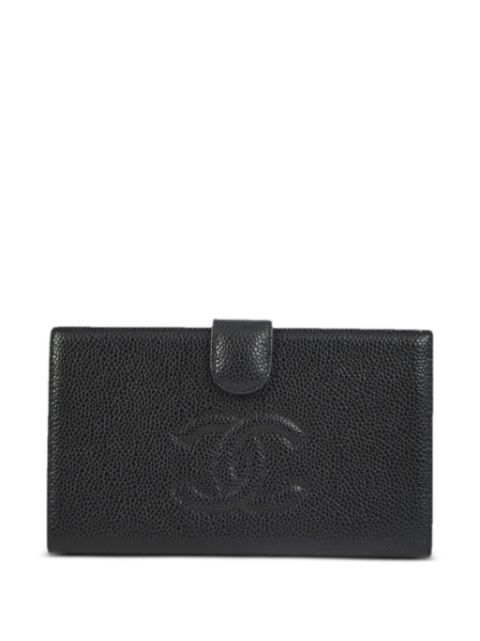 CHANEL 2006 CC Long leather wallet Women