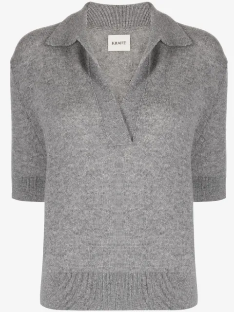 KHAITE Blusa Shrunken Jo de cashmere