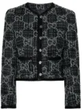 Gucci GG-pattern tweed jacket - Grey