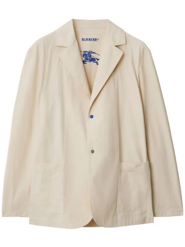 Burberry notched-lapel single-breasted Blazer Neutrals