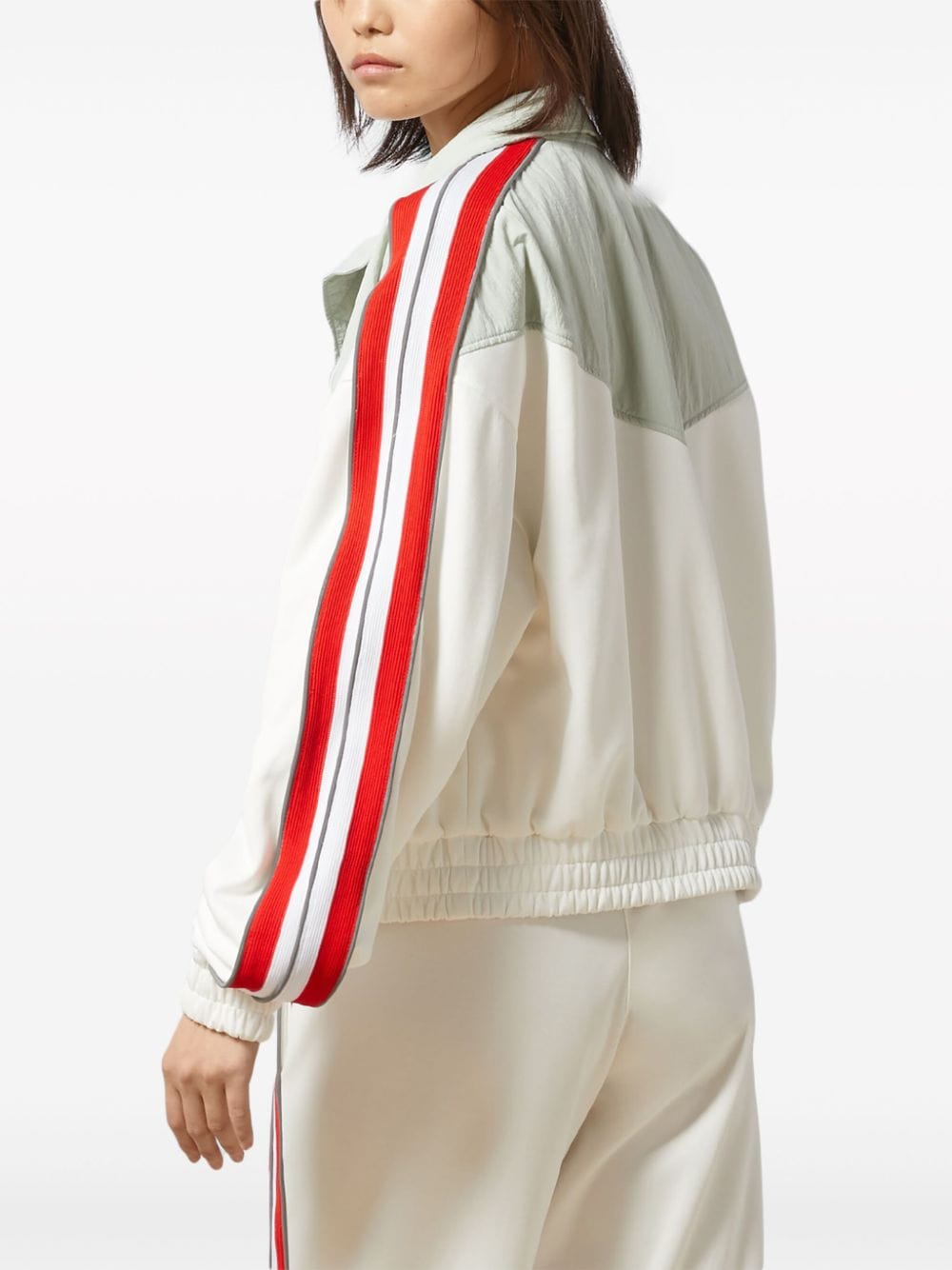 Shop Gucci Gg Technical-jersey Track Jacket In White