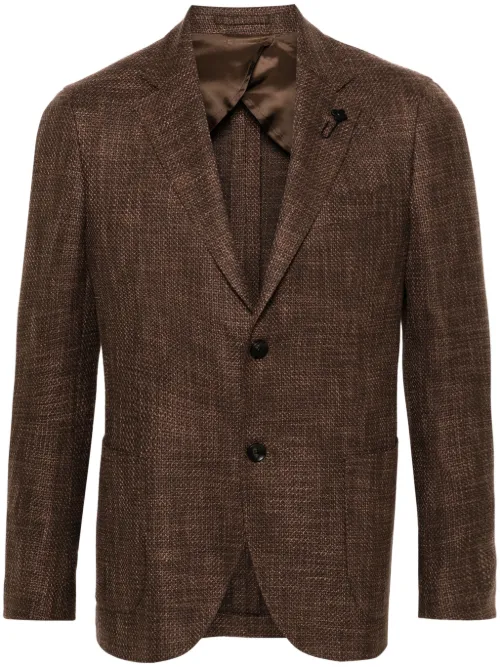 Blazer à revers crantés - Lardini - Modalova