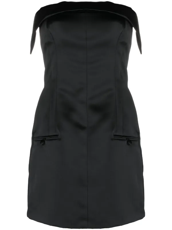 Philosophy Di Lorenzo Serafini Strapless Satin Minidress - Black