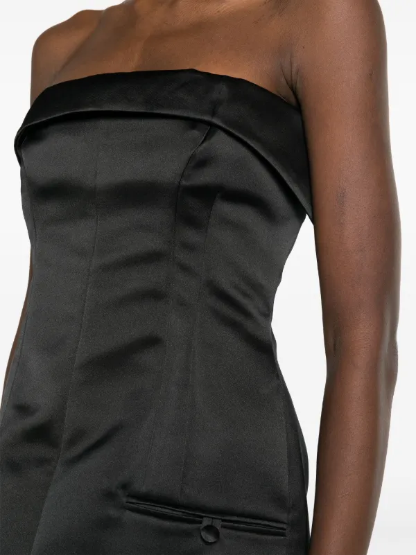 Philosophy Di Lorenzo Serafini Strapless Satin Minidress - Black
