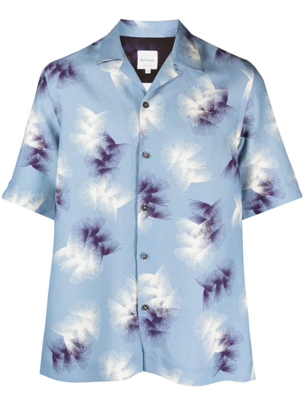Paul Smith Graphic-print Short-sleeve Shirt In Blue