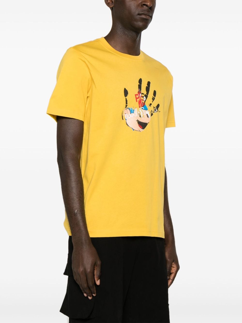 PS Paul Smith T-shirt met handprint Geel