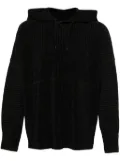 Homme Plissé Issey Miyake pleated drawstring hoodie - Black