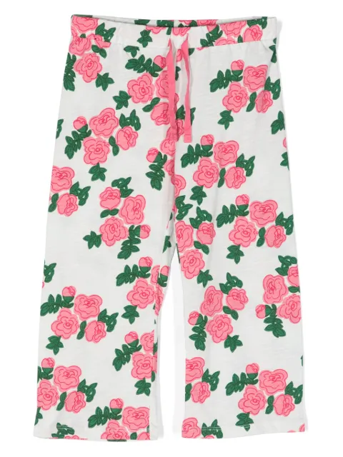 Mini Rodini floral-print cotton trousers