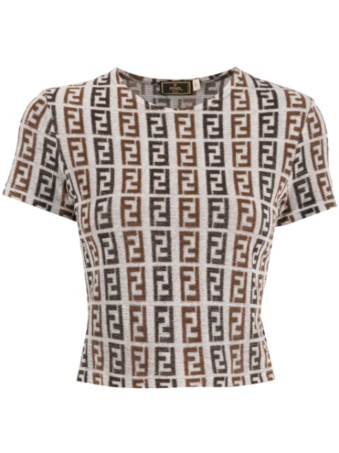 Fendi Pre-Owned Zucca-jacquard T-shirt