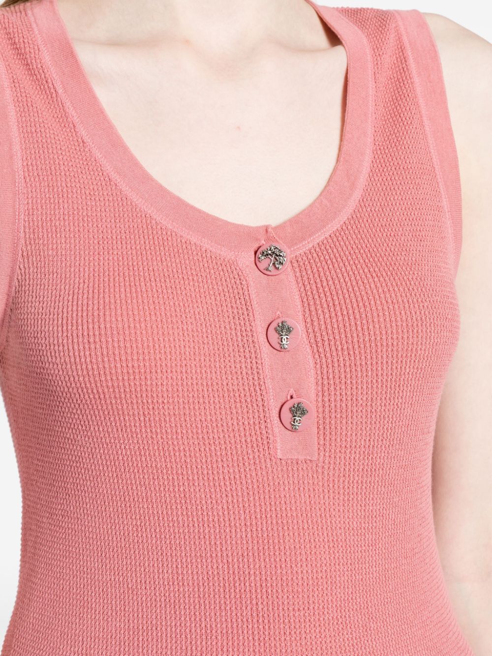 Pre-owned Chanel 2000s Coco Tank Top In Pink