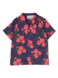 Mini Rodini Roses organic cotton shirt - Blue