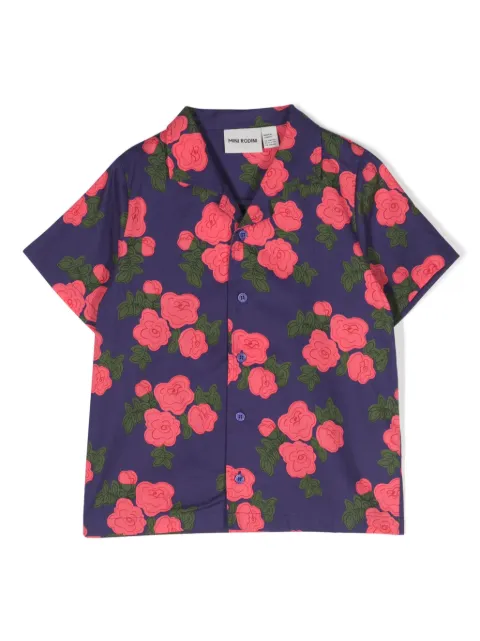 Mini Rodini Roses organic cotton shirt