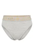 Versace Greca-waistband cotton briefs - Grey