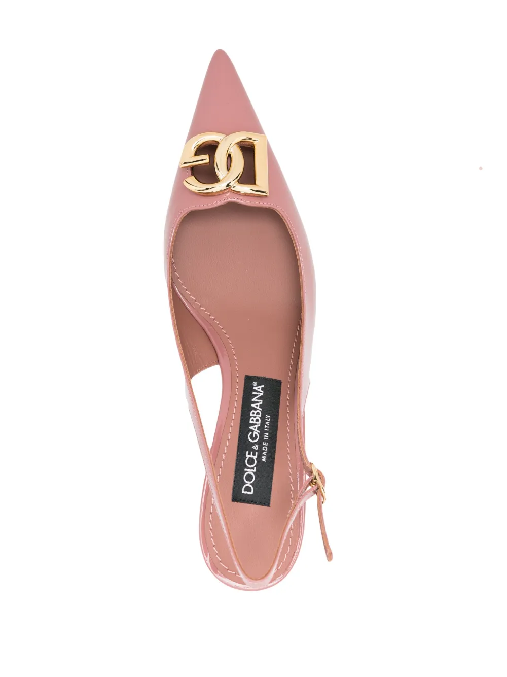 DOLCE & GABBANA 65MM LOGO-PLAQUE PATENT PUMPS