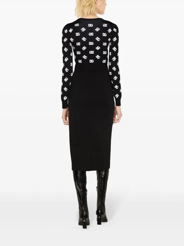 Dolce & Gabbana DGロゴジャカード セーター | ブラック