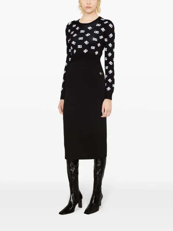 Dolce & Gabbana DGロゴジャカード セーター | ブラック