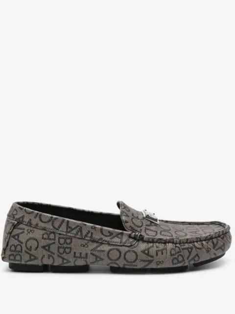 Dolce & Gabbana logo-jacquard canvas loafers