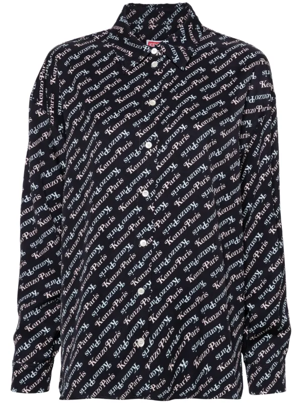 Kenzo Verdy モノグラム シャツ | ブルー | FARFETCH JP