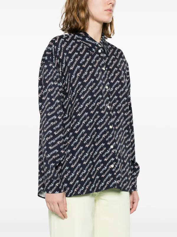 Kenzo Verdy モノグラム シャツ | ブルー | FARFETCH JP
