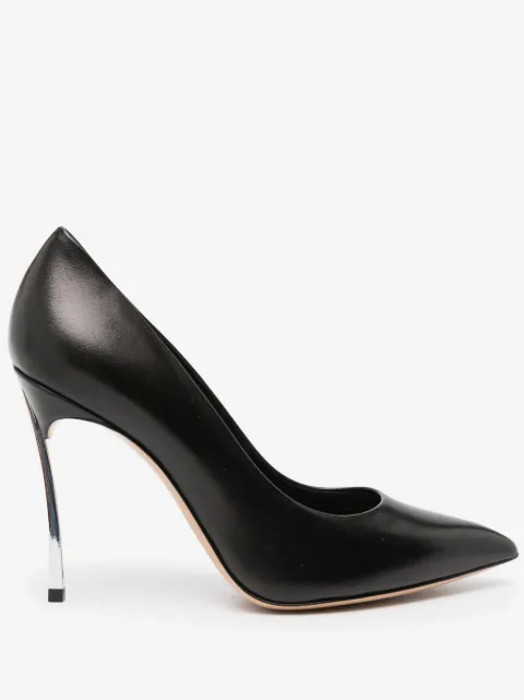 Casadei Blade 110mm leather pumps