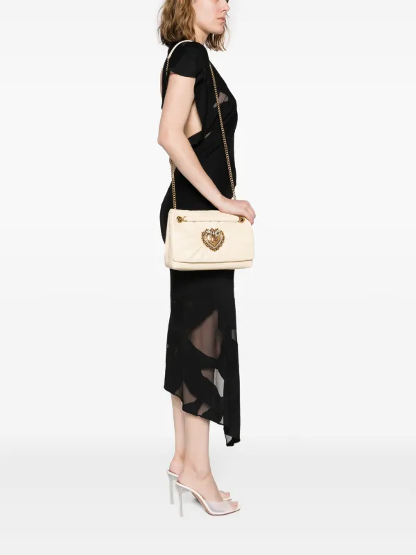 ◆◆VIP◆◆ DG DEVOTION ラムスキン ショルダーバッグ Dolce & Gabbana Devotion Soft ショルダーバッグ M