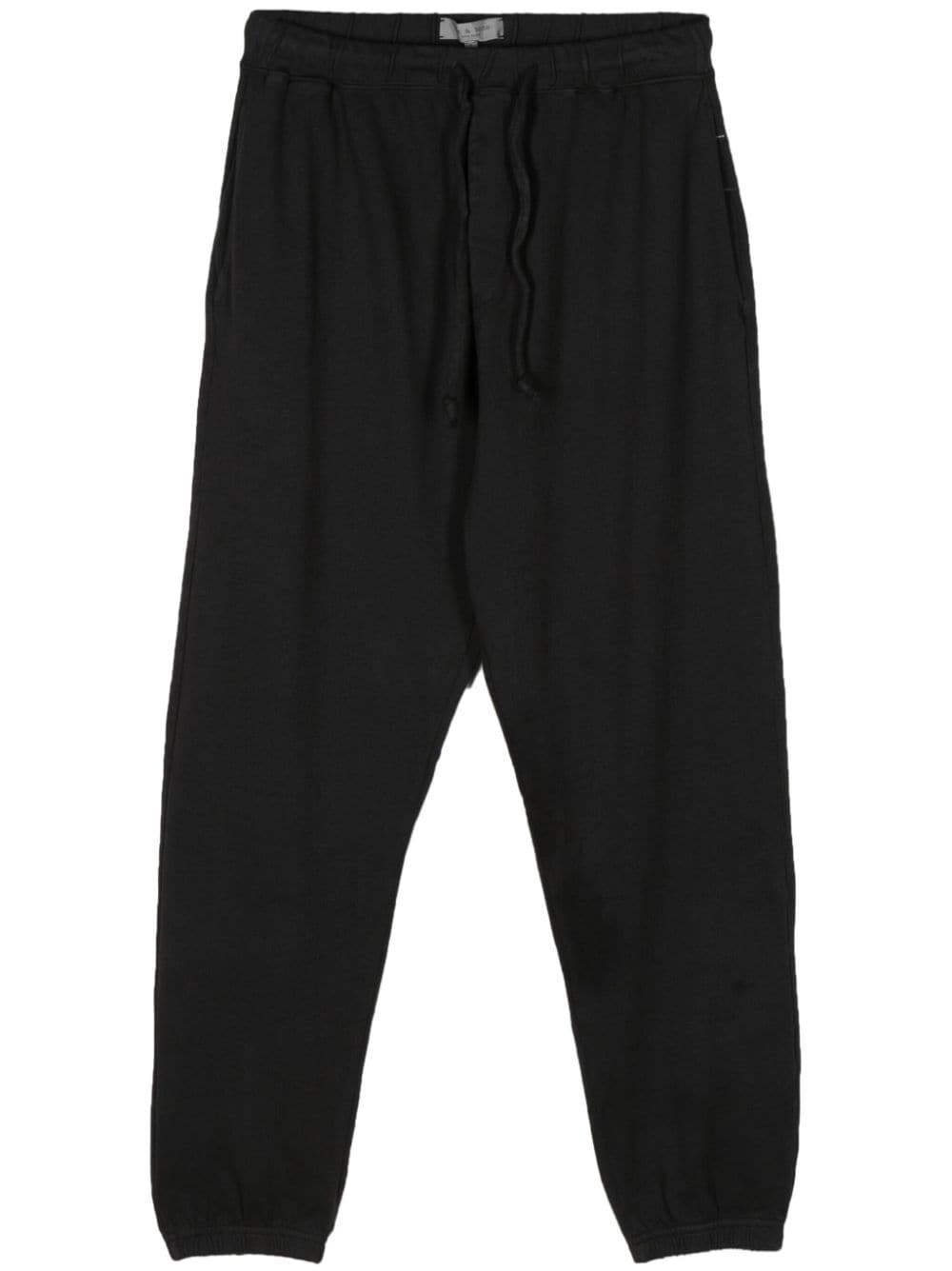 Rag & Bone Tapered Cotton Track Trousers In Black