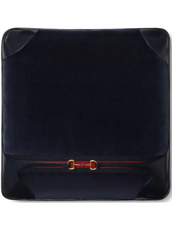 Gucci ホースビット ベルベットクッション 42cm x 42cm | ブルー