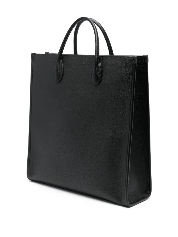 Gucci leather tote black sale