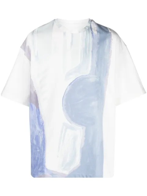 Jil Sander T-Shirt mit Liquid-Print