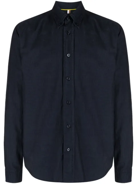 BOSS long-sleeve cotton corduroy shirt