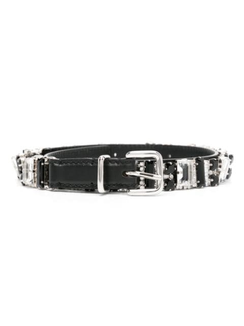 Ermanno Scervino crystal-embellished leather belt
