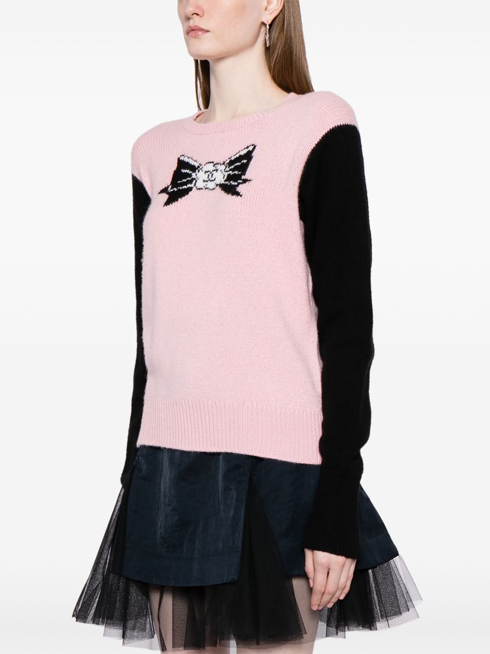 CHANEL 1995 Coco Mark Cat knitted top Women