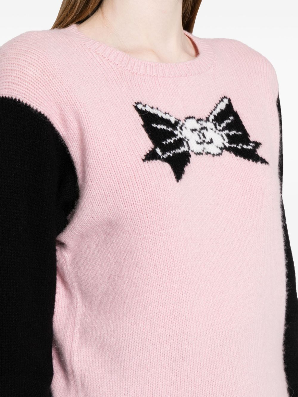 CHANEL 1995 Coco Mark Cat knitted top Women